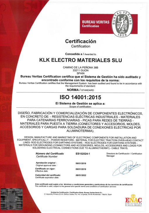 Certificad iso 14001