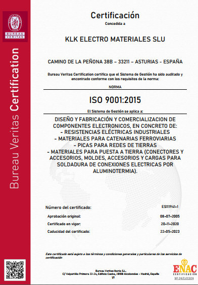 Certificado iso 9001