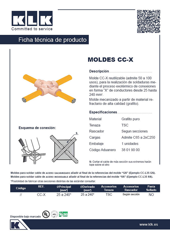 Molde soldadura CC-X