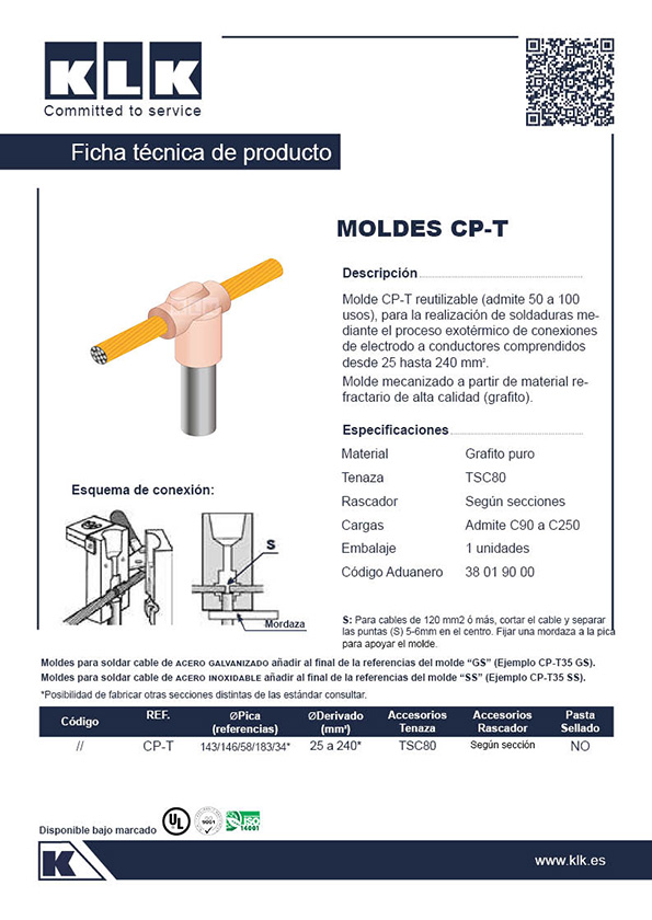 Molde soldadura CP-T 